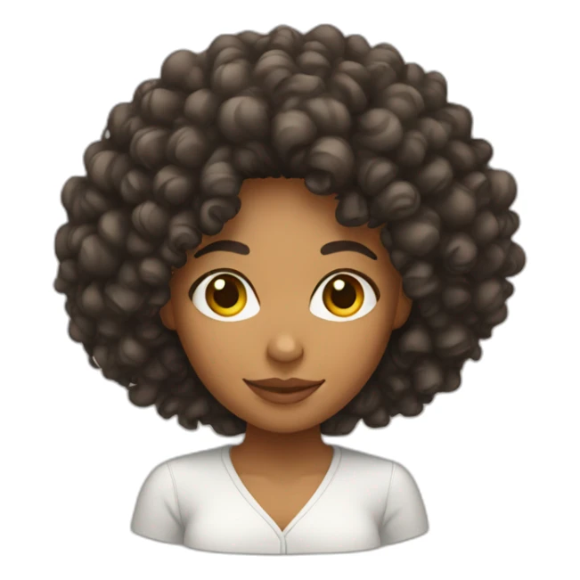 brazilian woman with curly hair sticker
