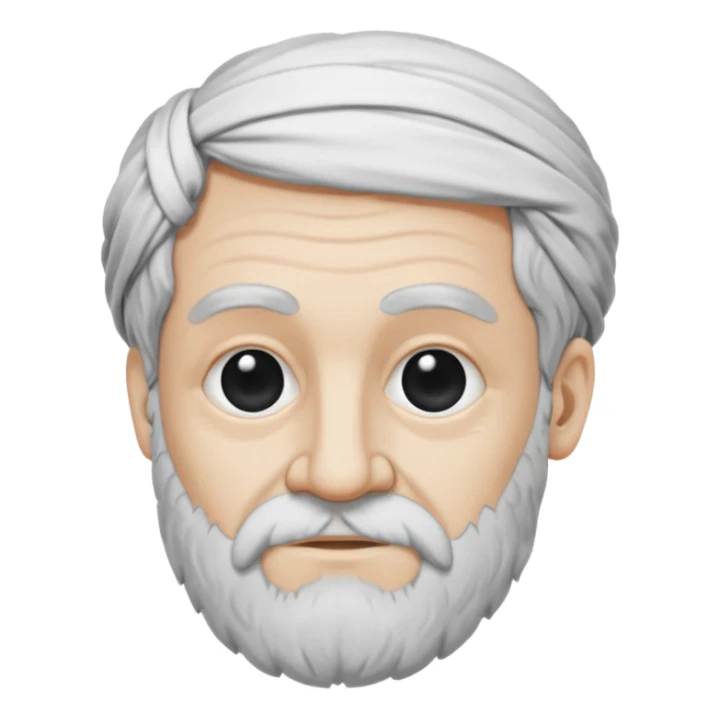 Aristotle portrait, hand-drawn look, as a black-and-white sketch sticker