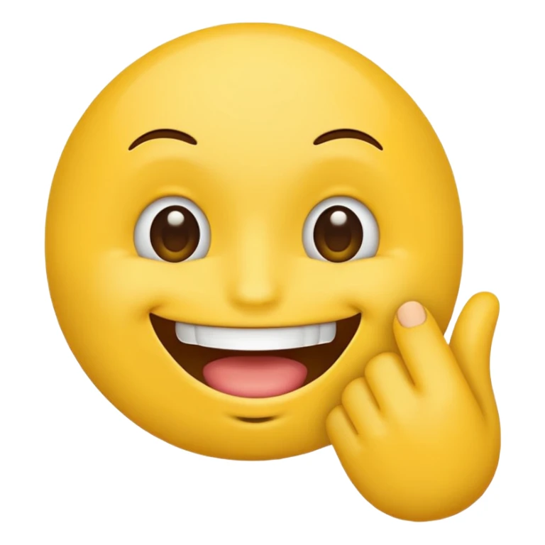 Emoji face covering mouth with hand sticker