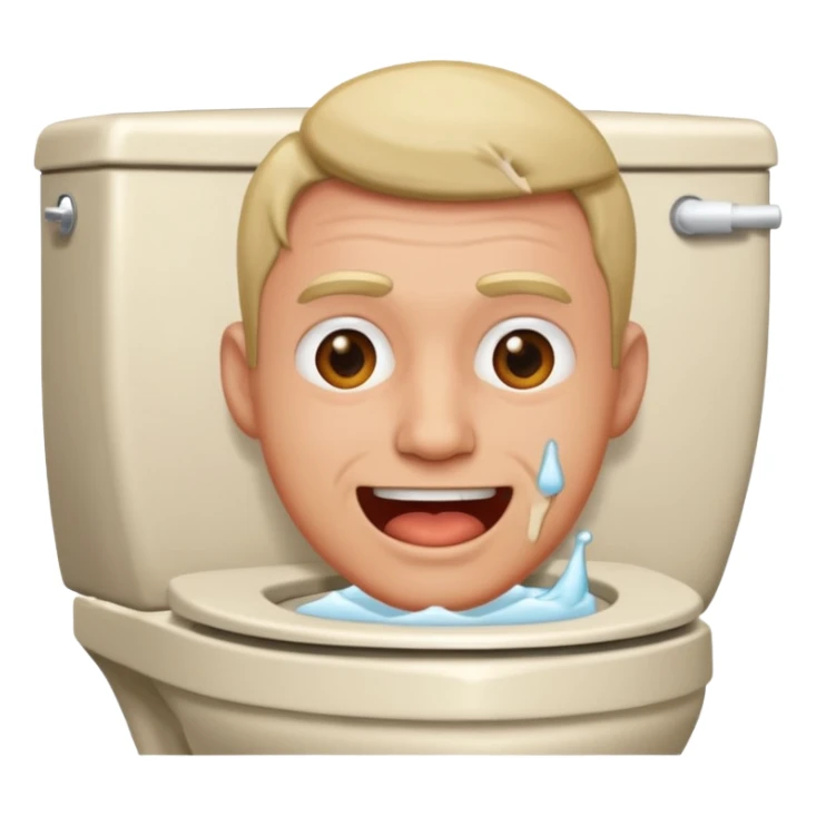 man cackling on toilet sticker
