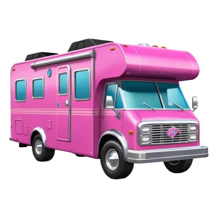 Aerodynamic racing Streamlined retro dilapidated hillbilly-Barbie Vader styled motor home rv off-roading rock-climbing 4x4 desert Winnebago party monster truck  sticker