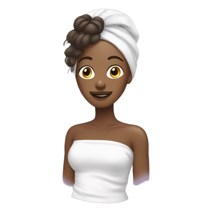 Women with hair towel skincare  sticker