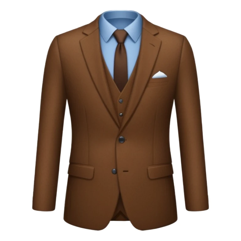 Give me a brown suit with stick just the clothes  sticker