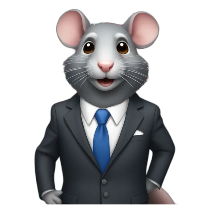 rat in suit as president of the usa sticker