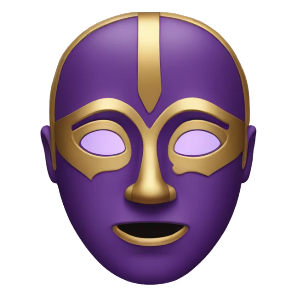 purple mask with golden margins sticker