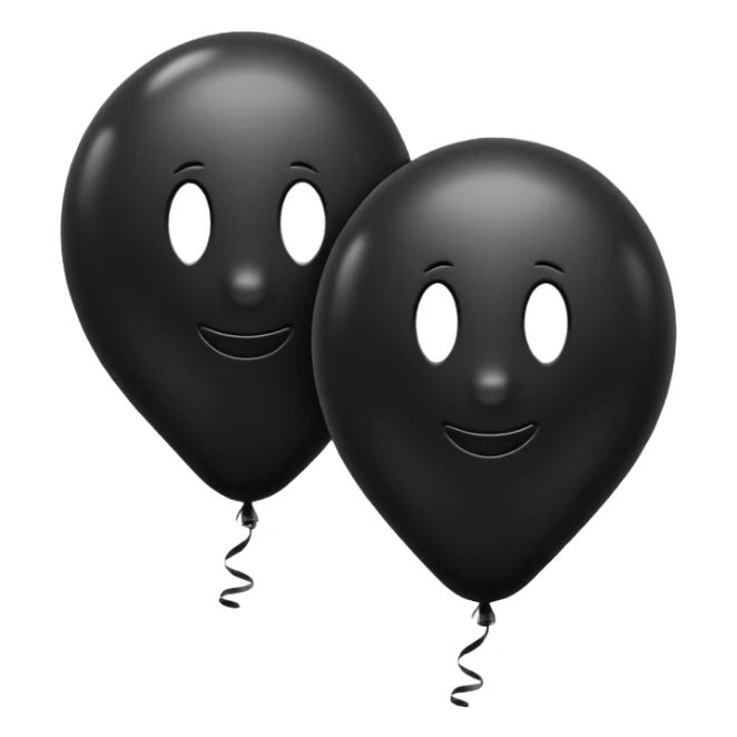 Two black balloons sticker