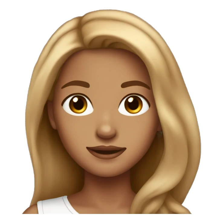 stunning tan girl light brown hair sticker