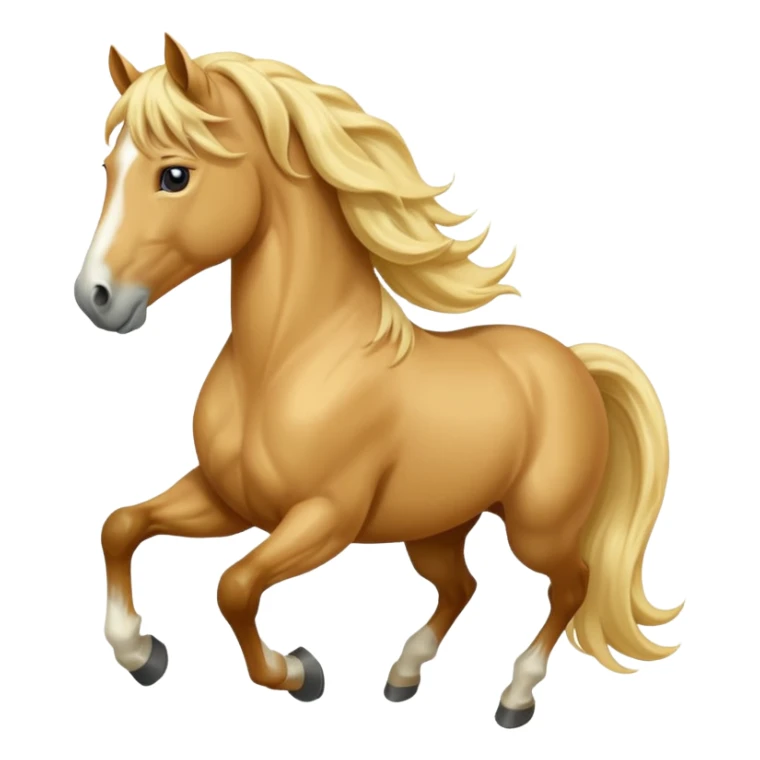 horse with long blonde hair sticker