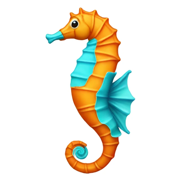 Sea horse thats orange looking right sticker