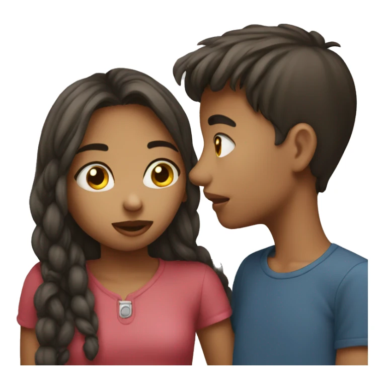 boy kissing girl sticker