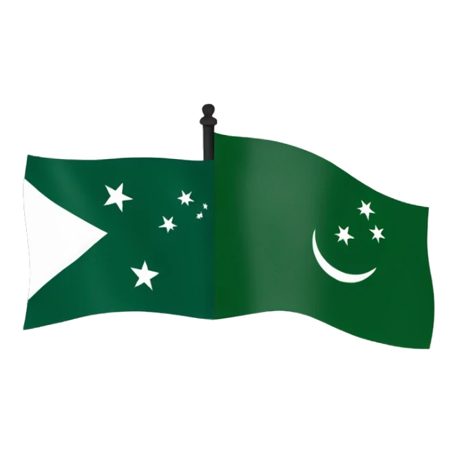 Pakistan and Australia flag sticker