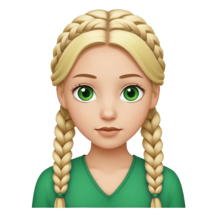 white girl 10 blonde braids sticker