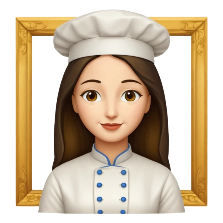 MonaLisa's famous photo but doing a chef kiss animated sticker