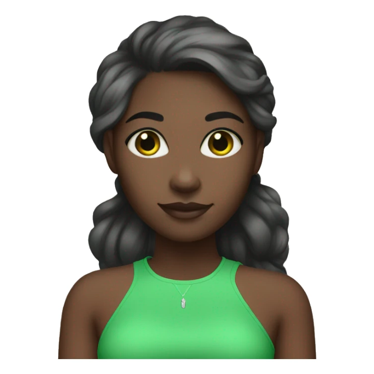 Sorority dark skin girl pink and green  sticker