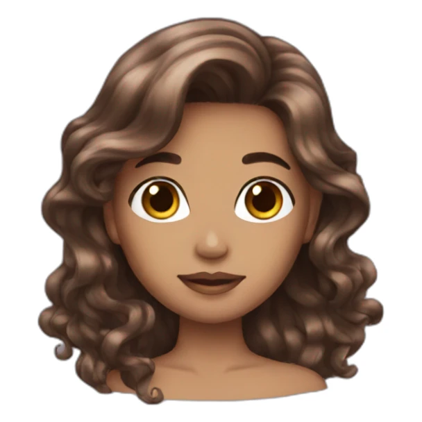 Mermaid brown hair sticker