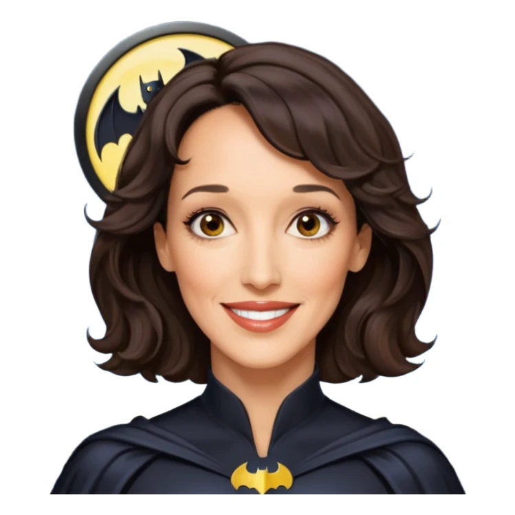 bat signal shining out in the sky plus jennifer beals sticker