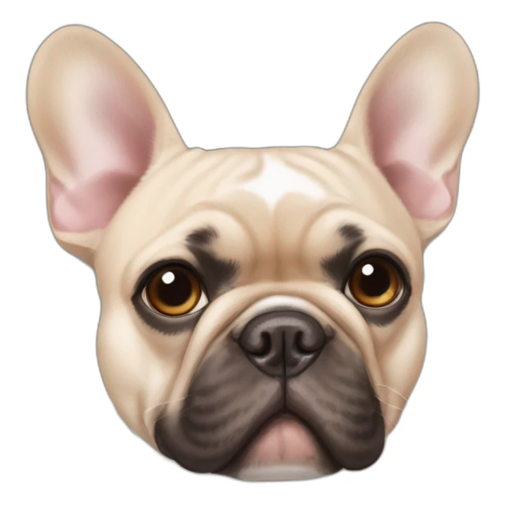 French bulldog brown spot on left eye sticker