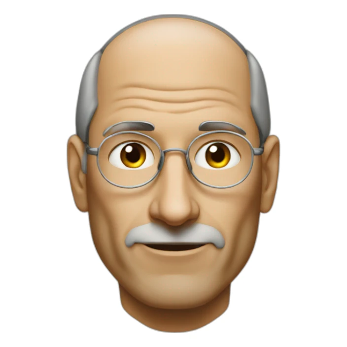 Steve jobs without glasses sticker