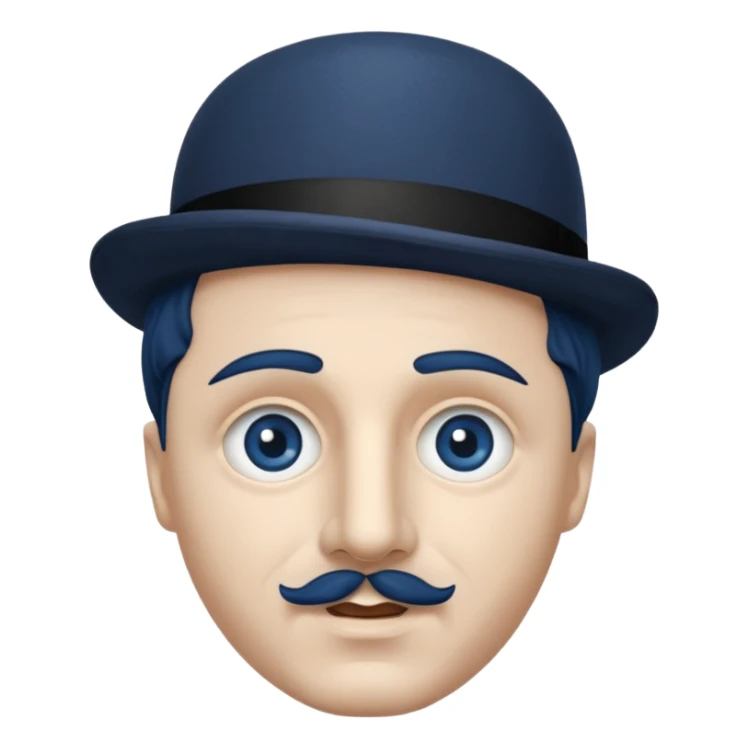 Charlie Chaplin dark blue eyes sticker