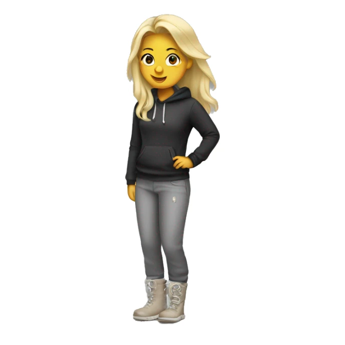 Blonde girl with sweat pants and uggs sticker