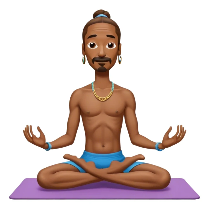 Snoop dog doing yoga sticker