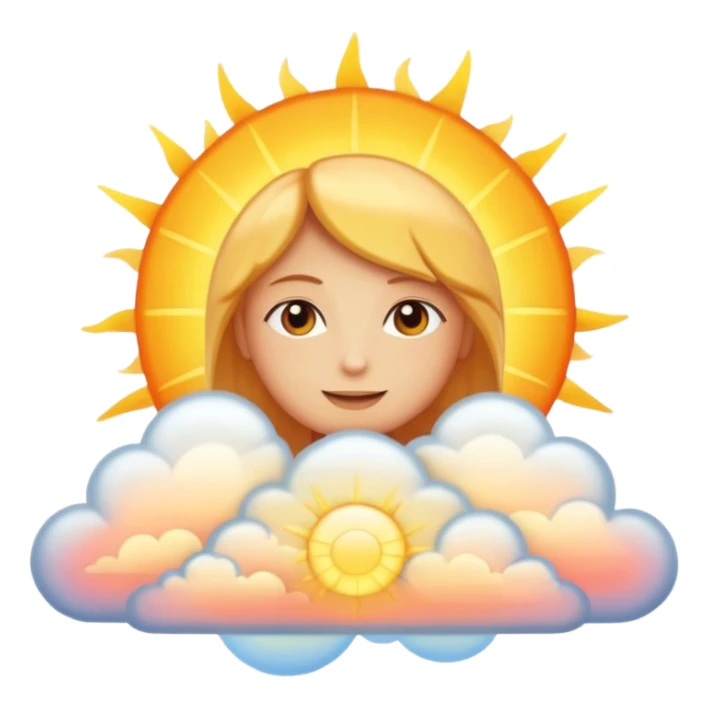 radiant sunrise, sun rays spreading, light clouds, peaceful morning sky sticker