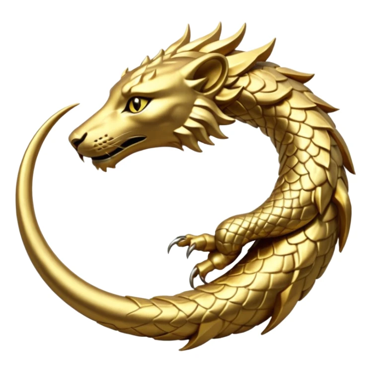 Elder Scrolls Online Lioneating its tail Ouroboro sticker