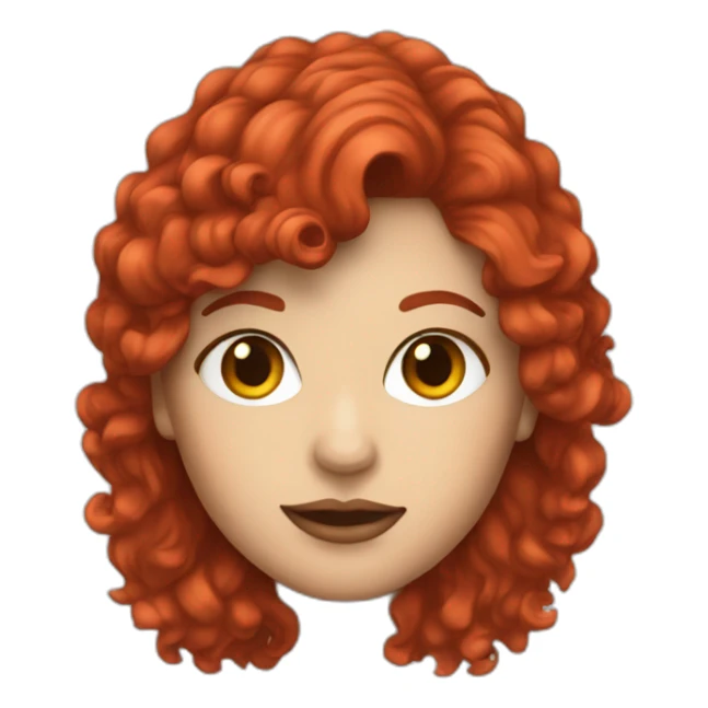 A female 80's rockstar with red hair sticker