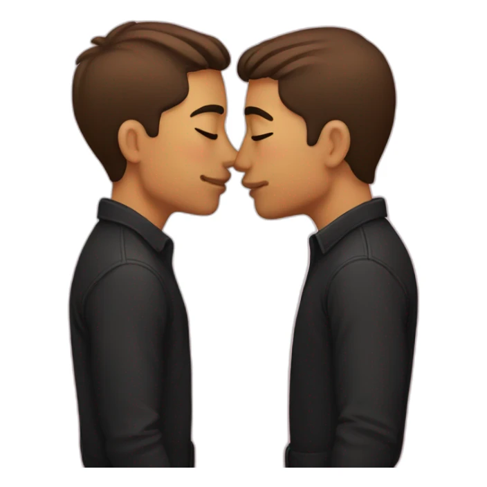 Gay couple kissing mexican sticker