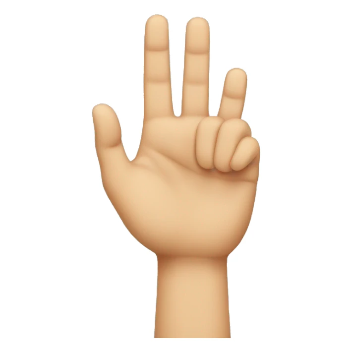 one Hand with two fingers up and other with fingers crossed sticker