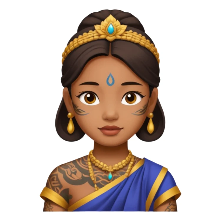 thailand ancient GIRL with tatooed sticker