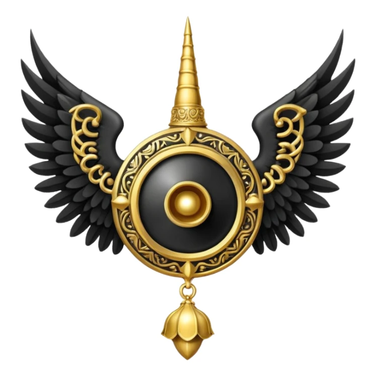Holy Emblem with black wings and horn sticker