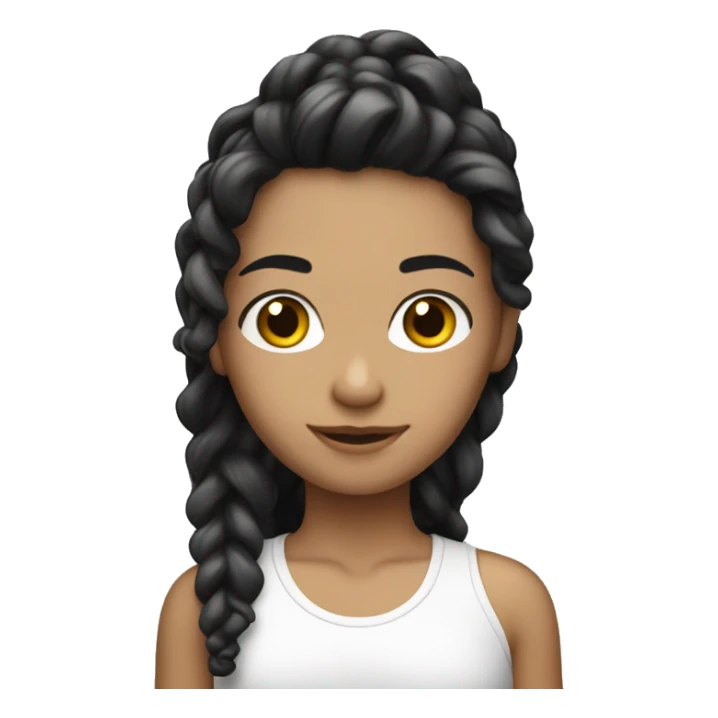 joven piel blanca con cabello negro sticker