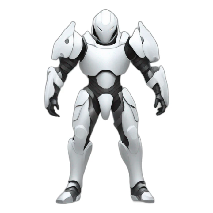 futuristic white armor no head but arms and legs sticker