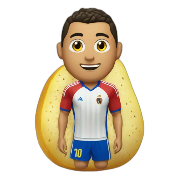 Ronaldo sur une patate sticker