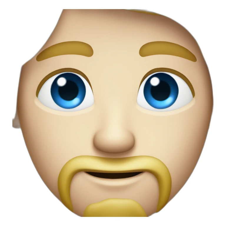 Blond blue eyes with beard and computer in box sticker