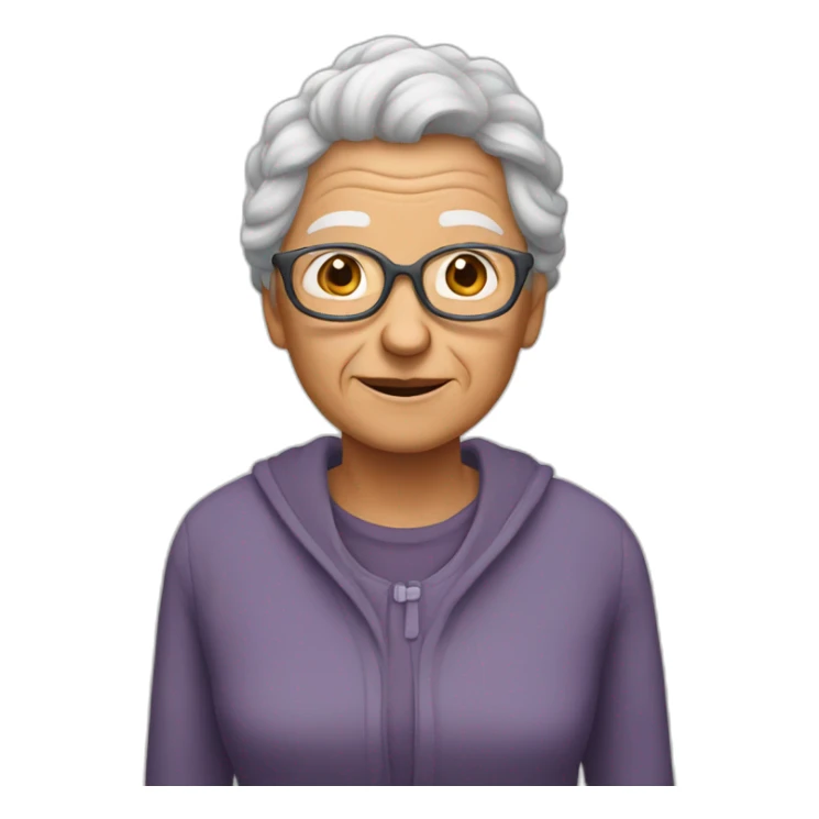 old grandmother and grandfather sticker