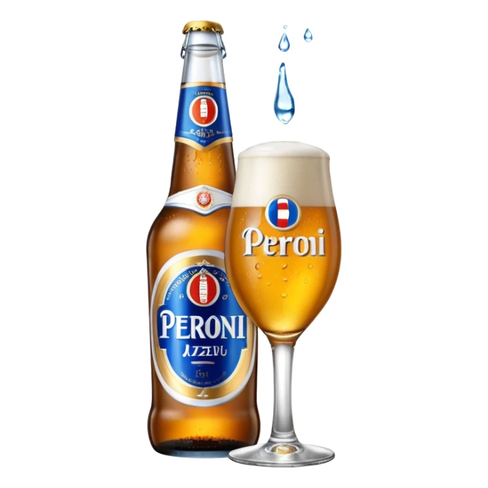 Birra Peroni Nastro azzurro grande in bottiglia da 66 cl
 sticker