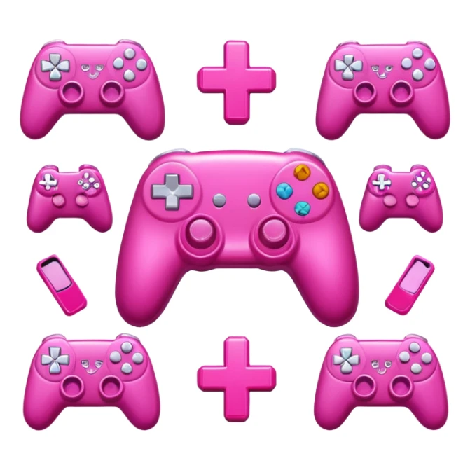 i need gamer pink pack literally for girls soft png 3d illustrations sticker
