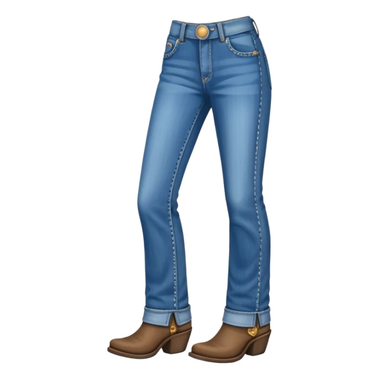 Cowgirl jeans wide at the bottom, just the jeans sticker