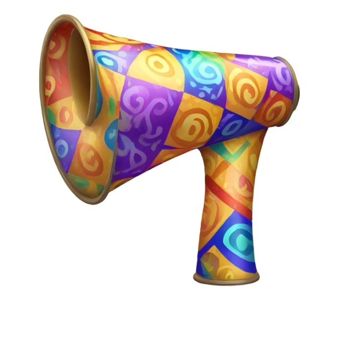 Party horn sticker