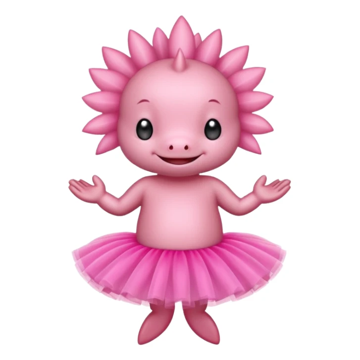 Axolotl in a tutu sticker