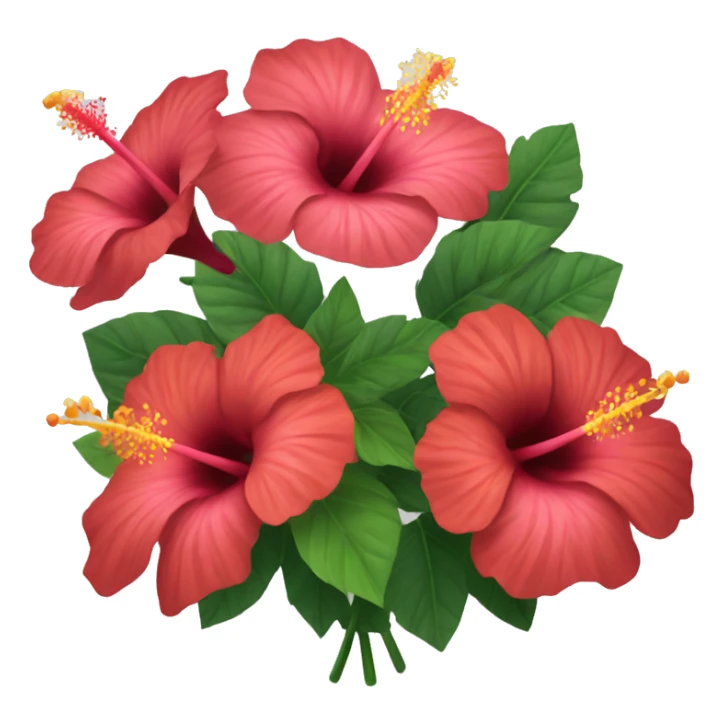 bouquet of hibiscus flowers sticker