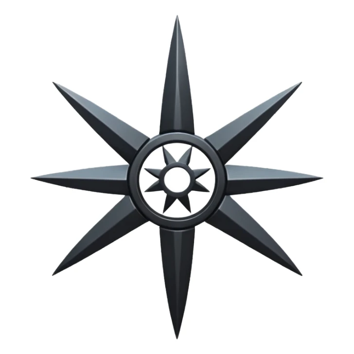 black shuriken sticker