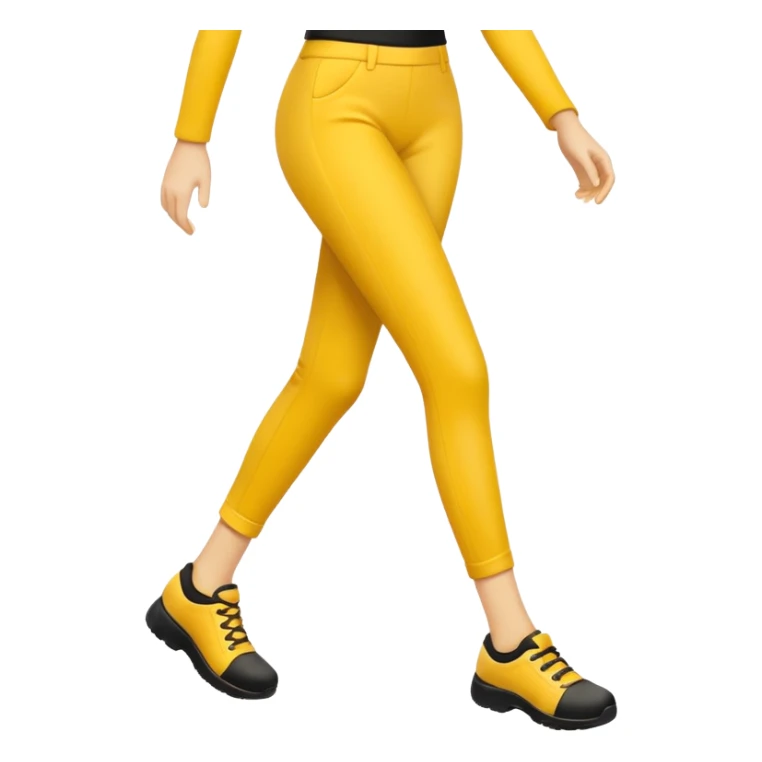 walking emoji but legs are blacked out sticker