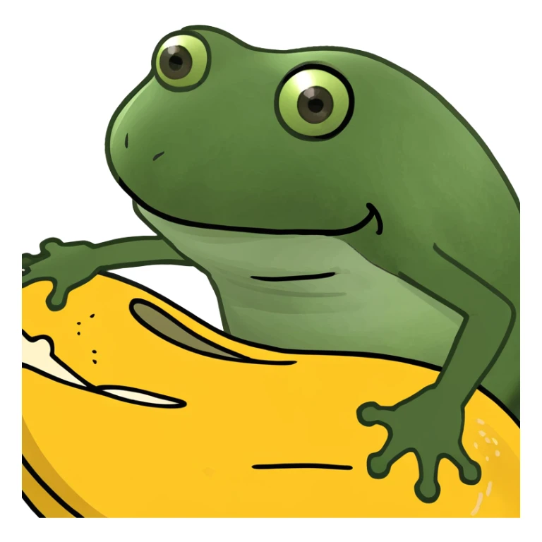 banana slipping on a peel meme style sticker