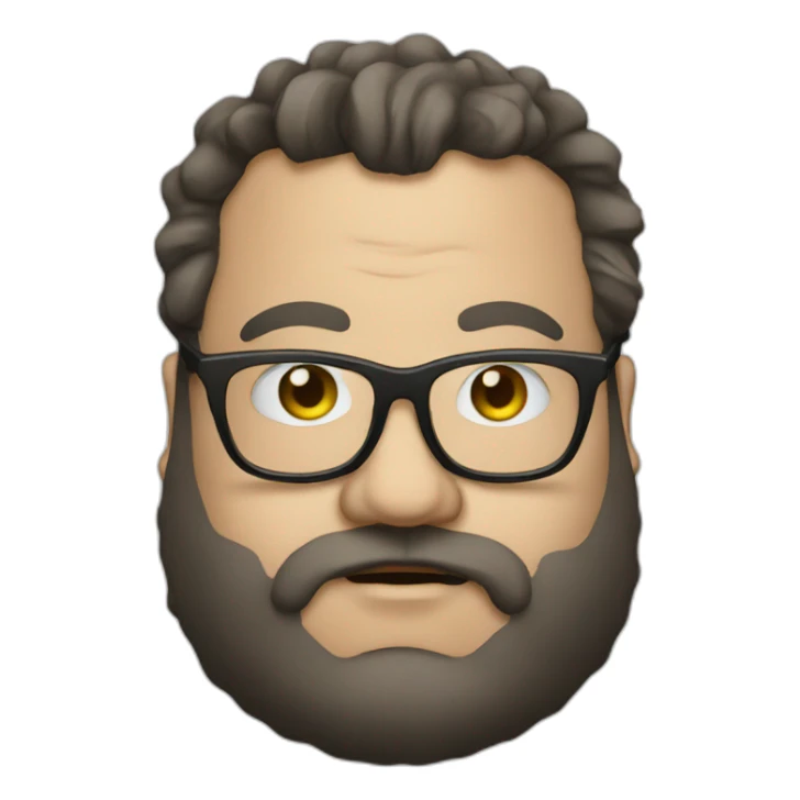 fat guy with glasses slave of matrix sticker