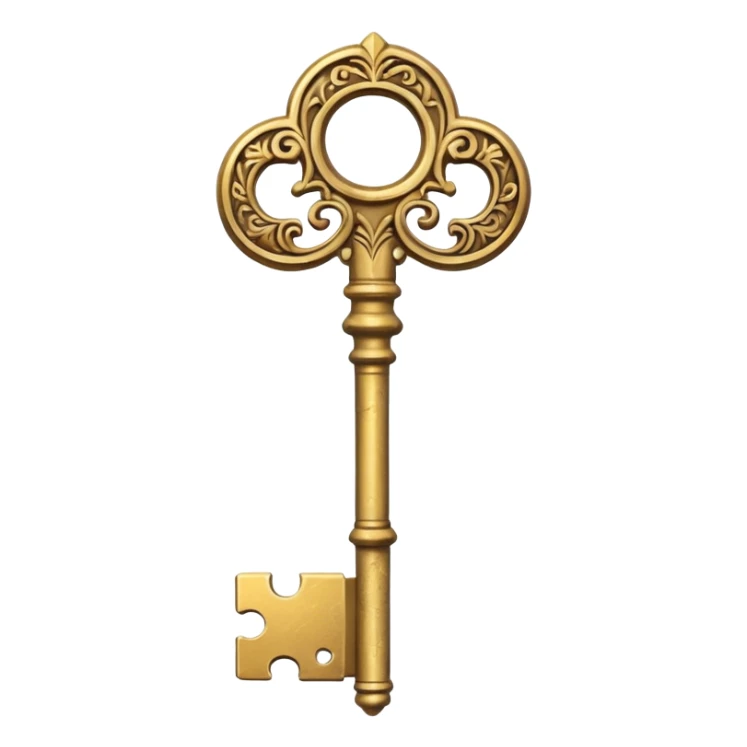 I would like an old gold key, like a magic key to a secret door sticker