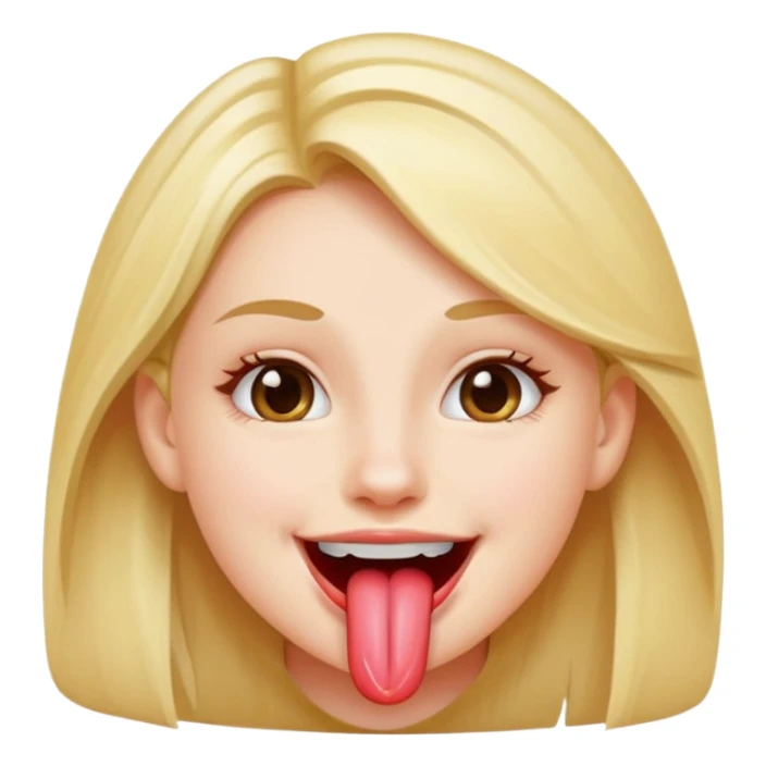 Girl smiling with her tongue sticking out sticker