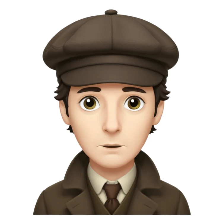 Sherlock Holmes with deerstalker hat without mustache and cigarette  sticker